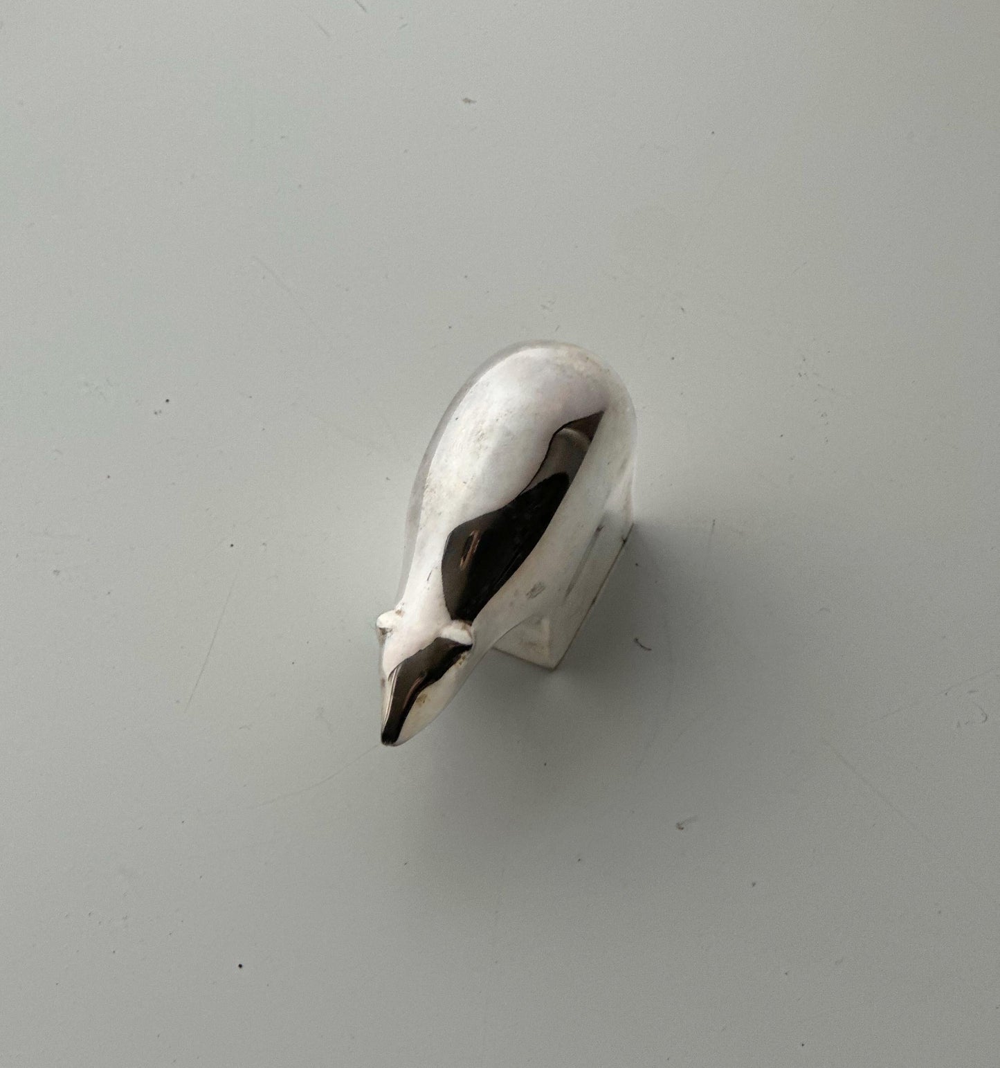 Dansk Polar Bear Silver-Plated Paperweight by Gunnar Cyrén, Japan, 1970s
