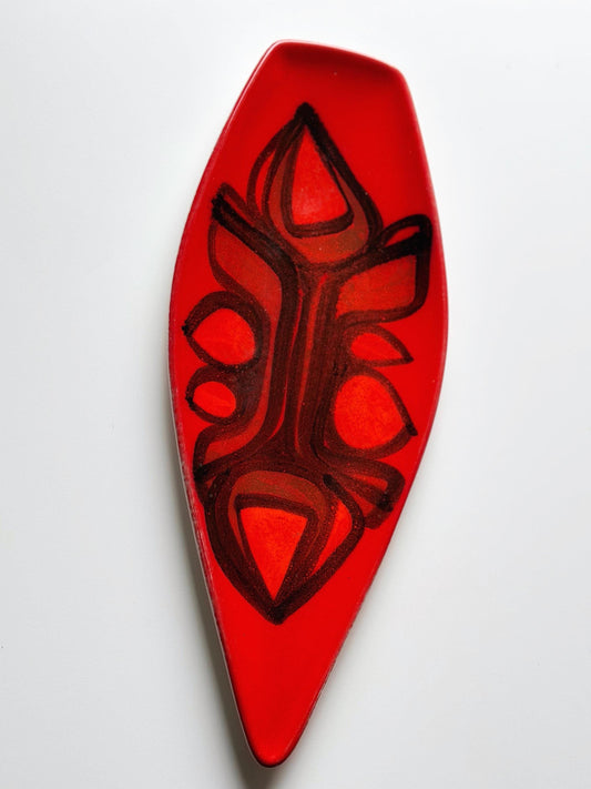 Modernist Poole Pottery Aegean Large Dish, c.1965–72 with Monogram Attributed to Diana Davis