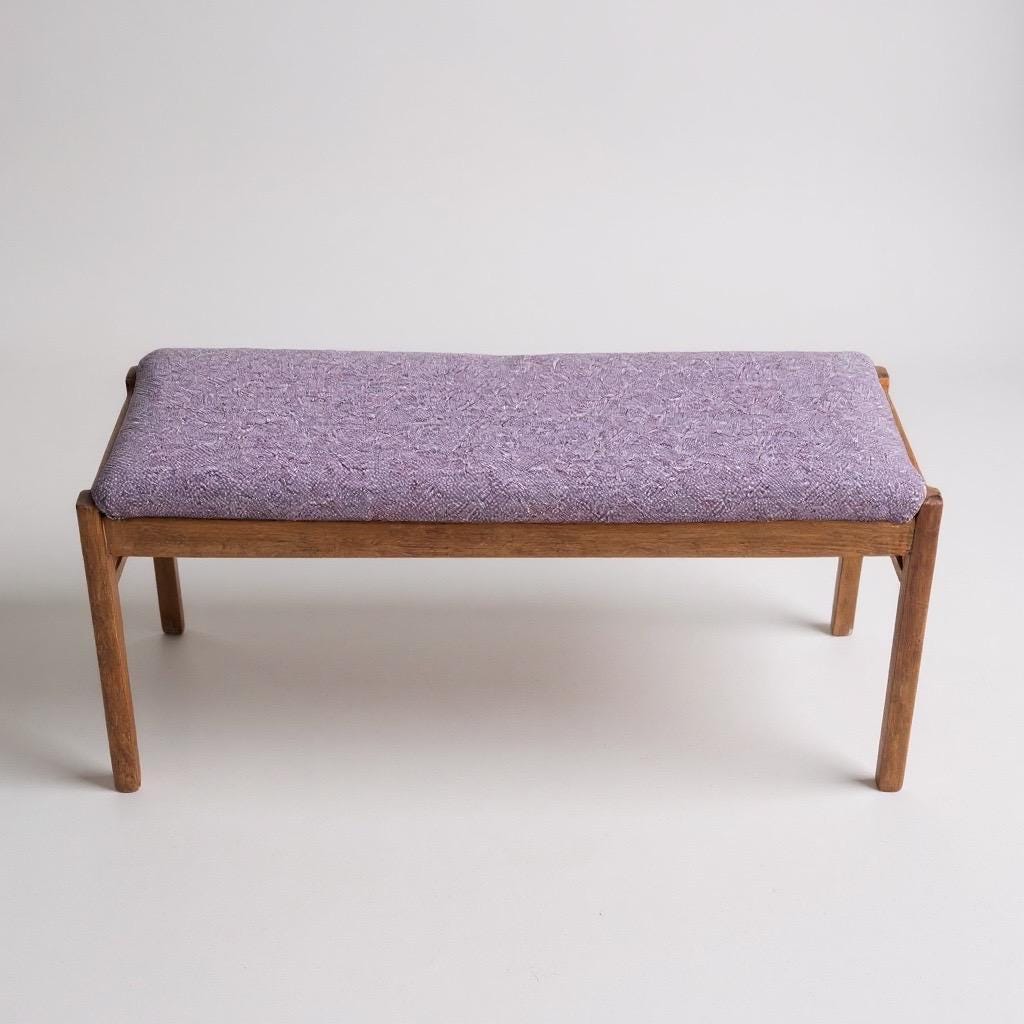 Danish Cedar Bench — attributed to Kurt Østervig for KP Møbler, 1960s With Linwood Upholstery