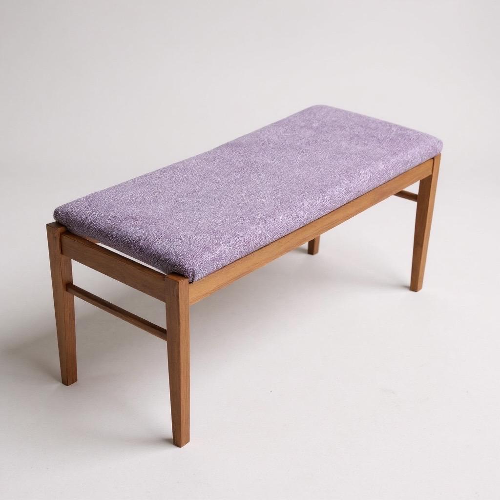 Danish Cedar Bench — attributed to Kurt Østervig for KP Møbler, 1960s With Linwood Upholstery