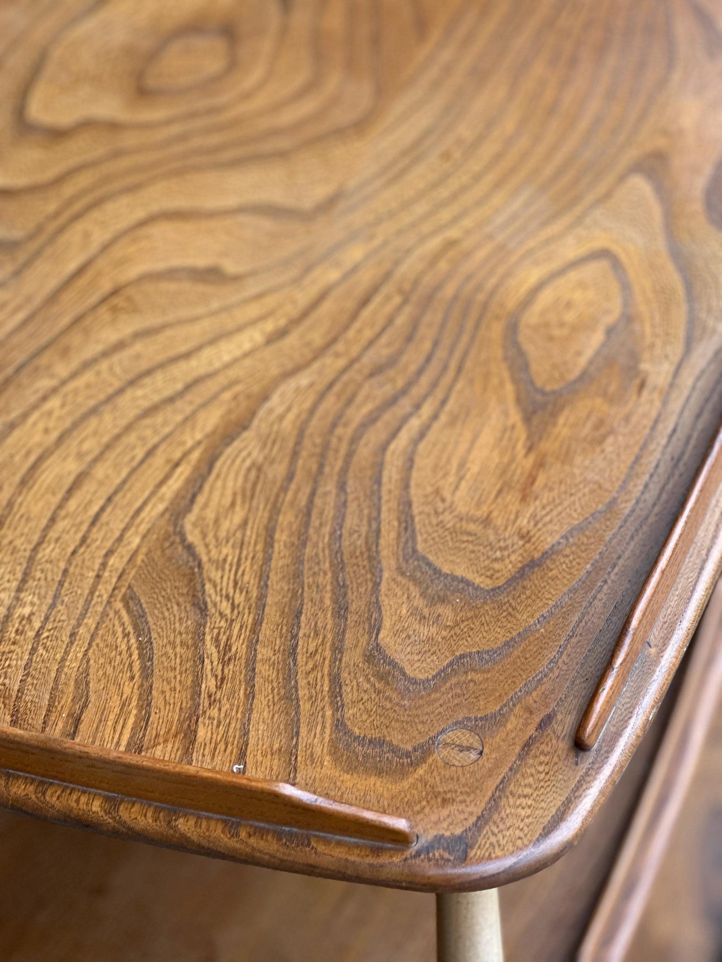 Vintage Ercol Elm & Beech Three-Tier Drinks Trolley