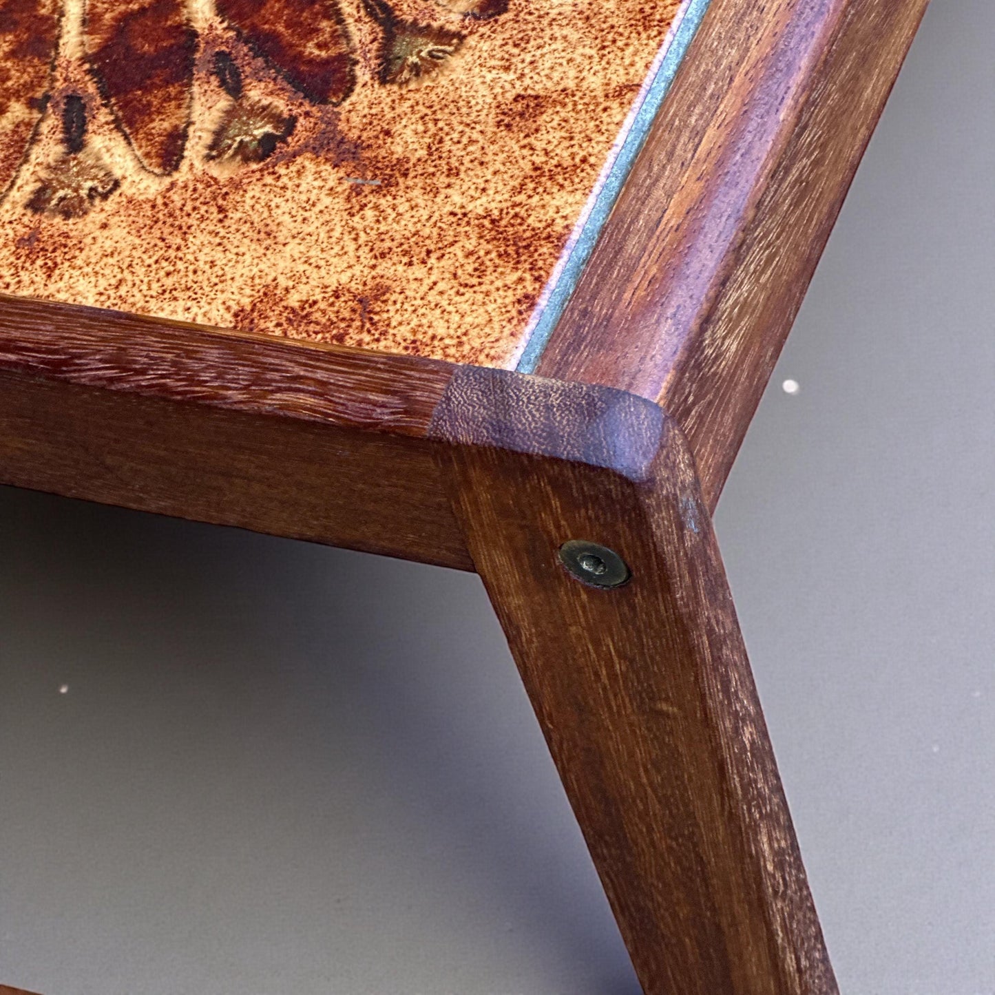 Mid-Century Teak Coffee Table with Original Tile Inset – Danish Import 1970s