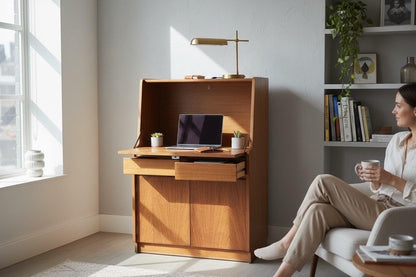 Vintage Mid-Century Teak Bureau Desk by Remploy, c.1970s