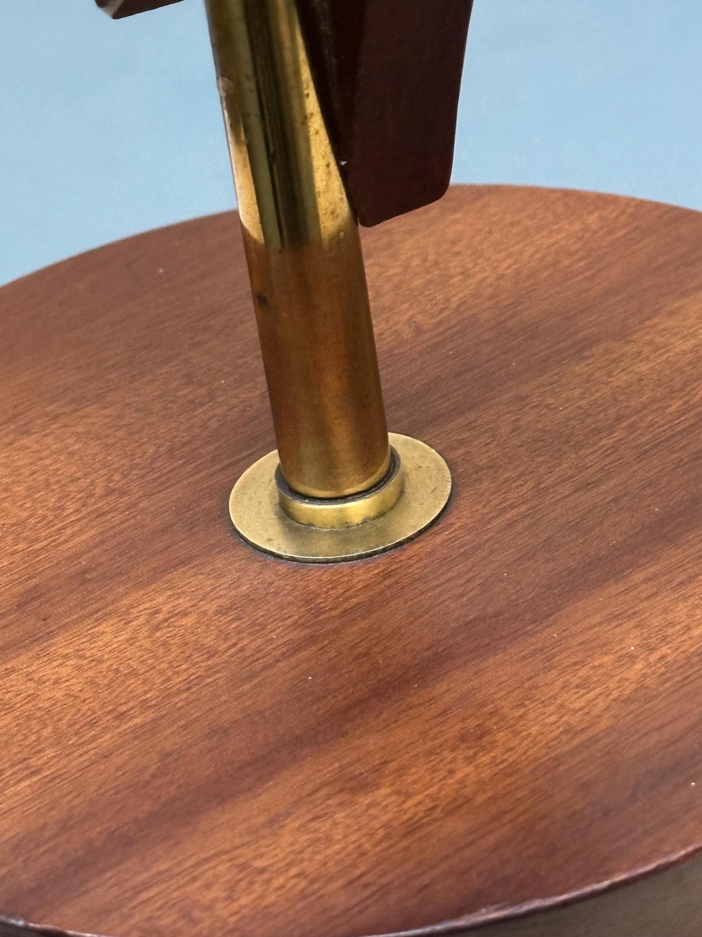 Mid Century Sculptural Wooden Table Lamp | Vintage Scandinavian Style Lamp | 1960s 1970s Modernist Lighting