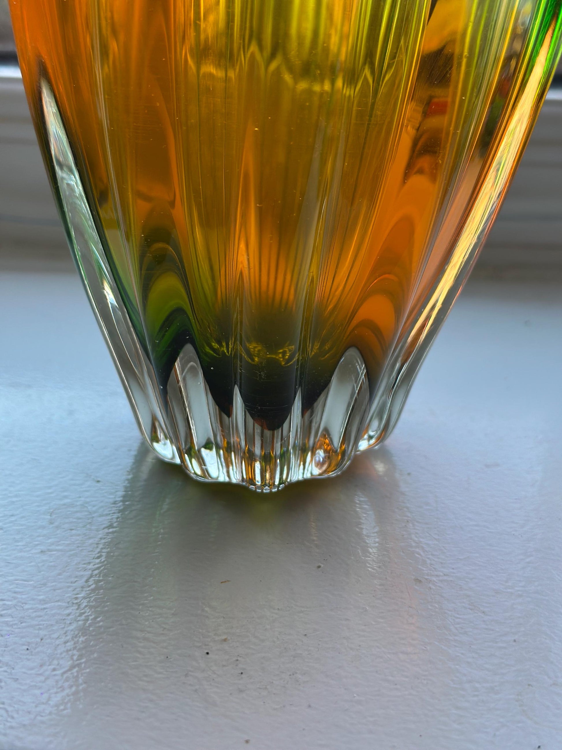 Original Narumi Sanyu Fantasy ribbed swirl vase, c. late 1960s–70s.