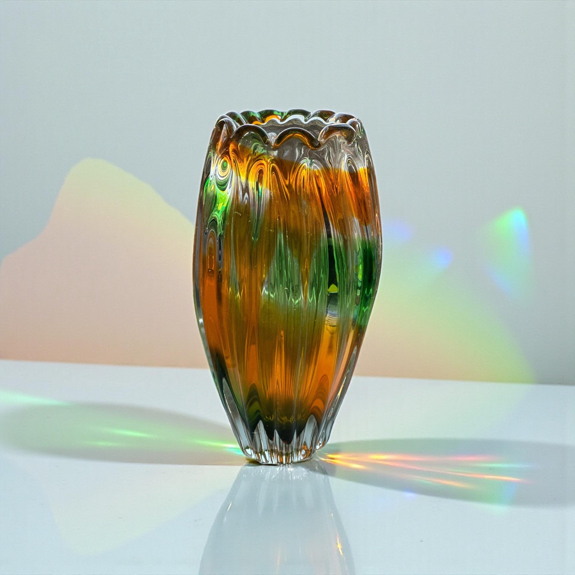 Original Narumi Sanyu Fantasy ribbed swirl vase, c. late 1960s–70s.