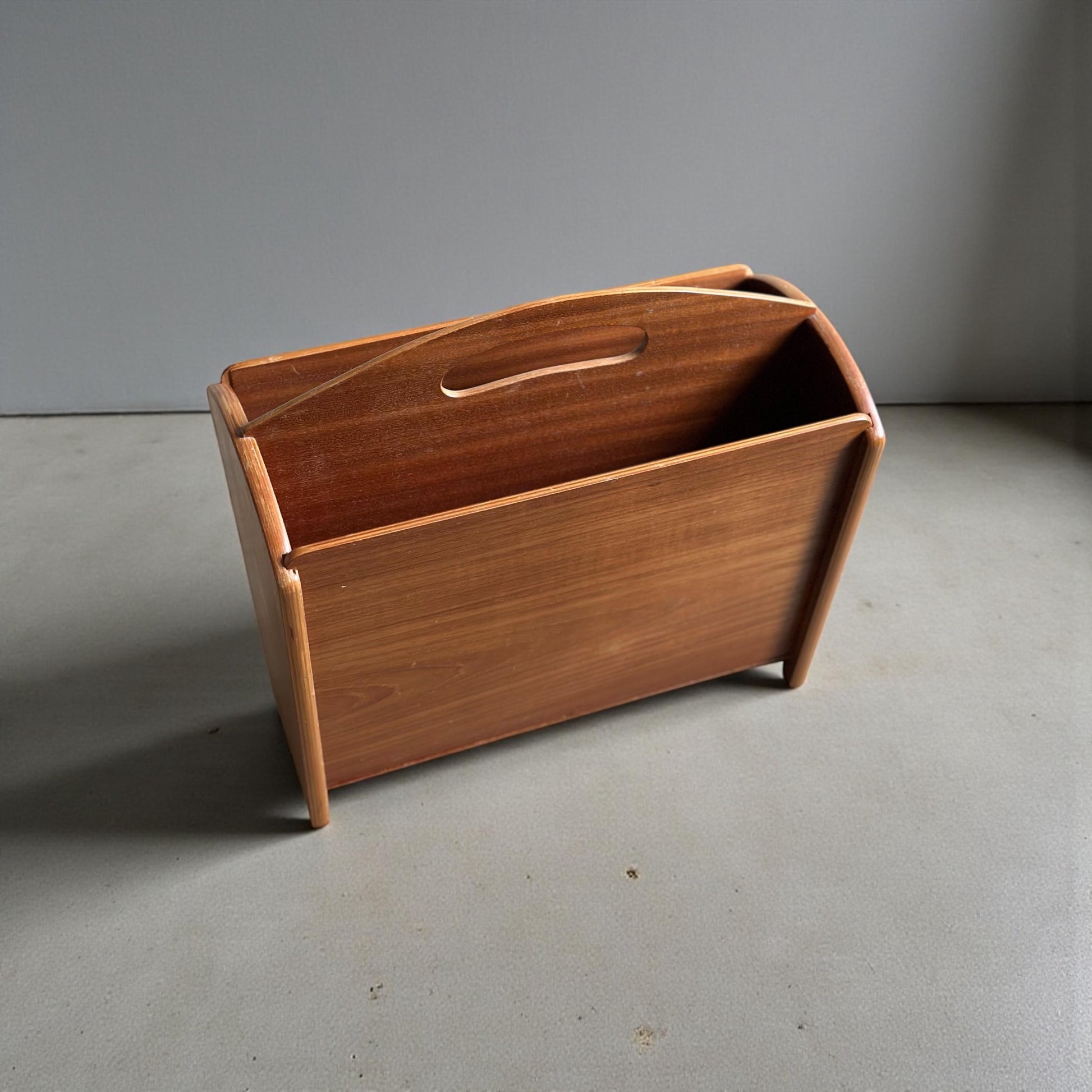 Vintage Mid-Century Teak Magazine Rack