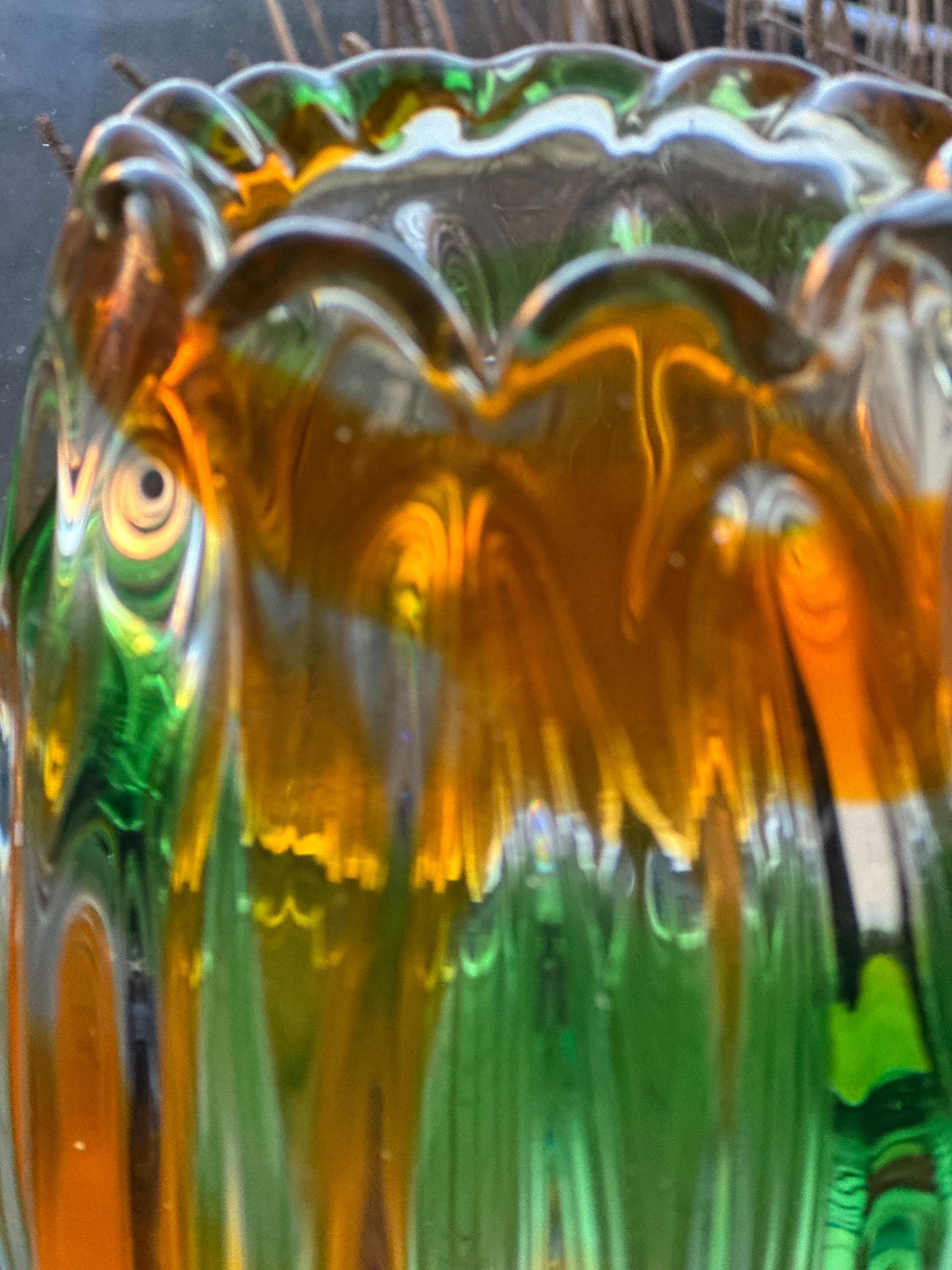 Original Narumi Sanyu Fantasy ribbed swirl vase, c. late 1960s–70s.