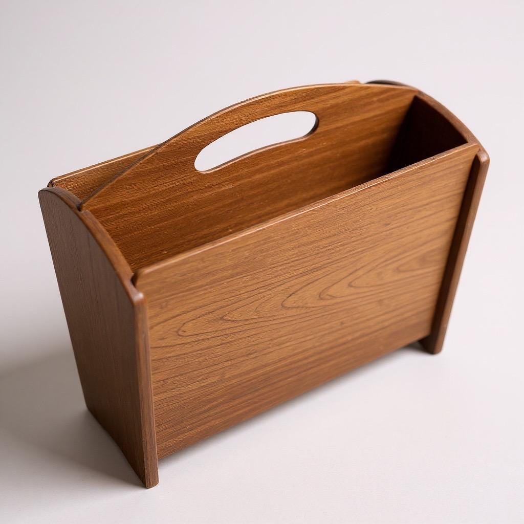 Vintage Mid-Century Teak Magazine Rack