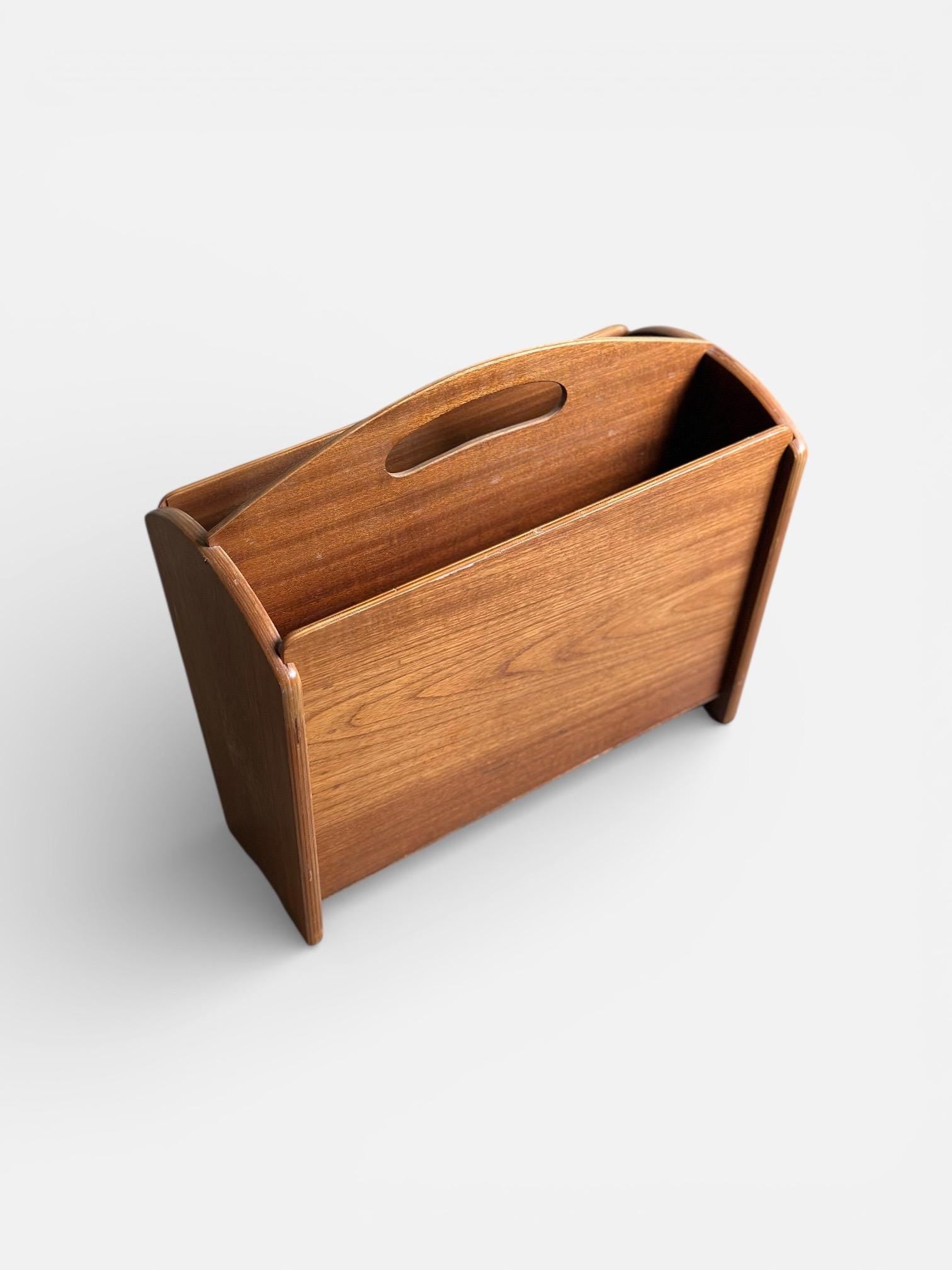 Vintage Mid-Century Teak Magazine Rack