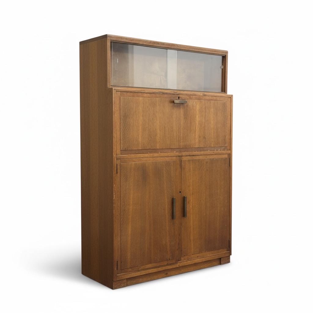 1950s Minty of Oxford Bureau & Bookcase Rare Combination