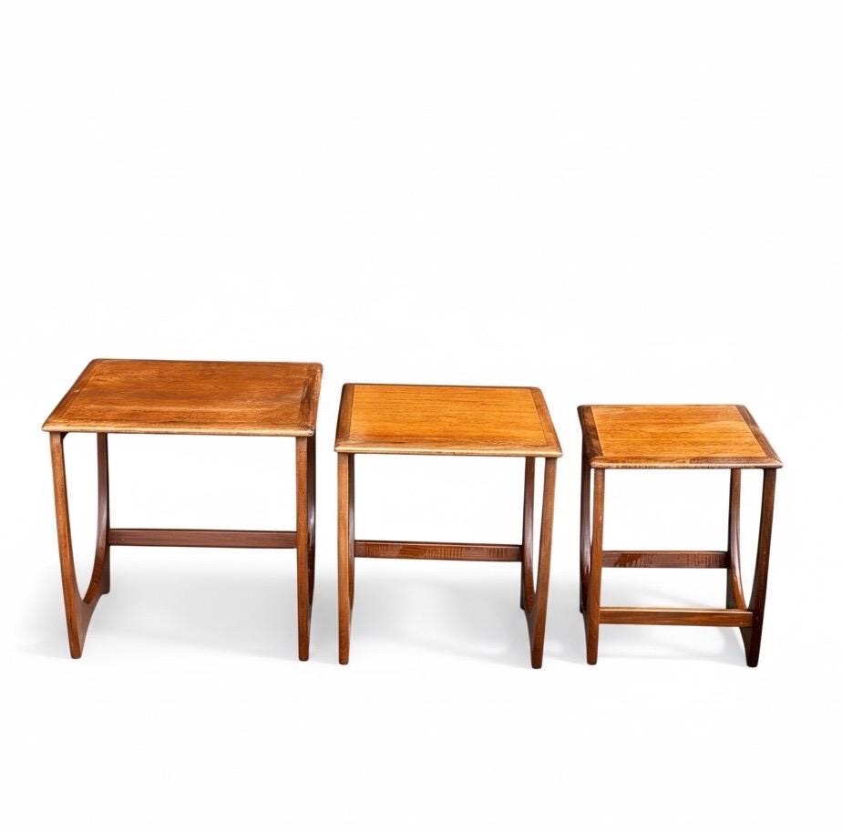Vintage Midcentury GPlan 1960/70s Astro Teak Nest of Tables 3 Scandinavian Style