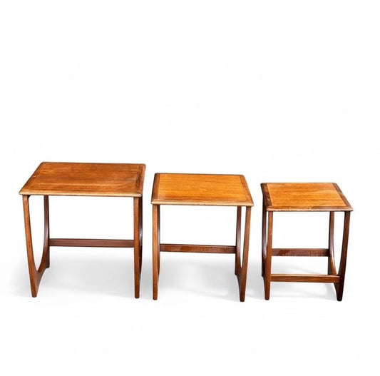 Vintage Midcentury GPlan 1960/70s Astro Teak Nest of Tables 3 Scandinavian Style