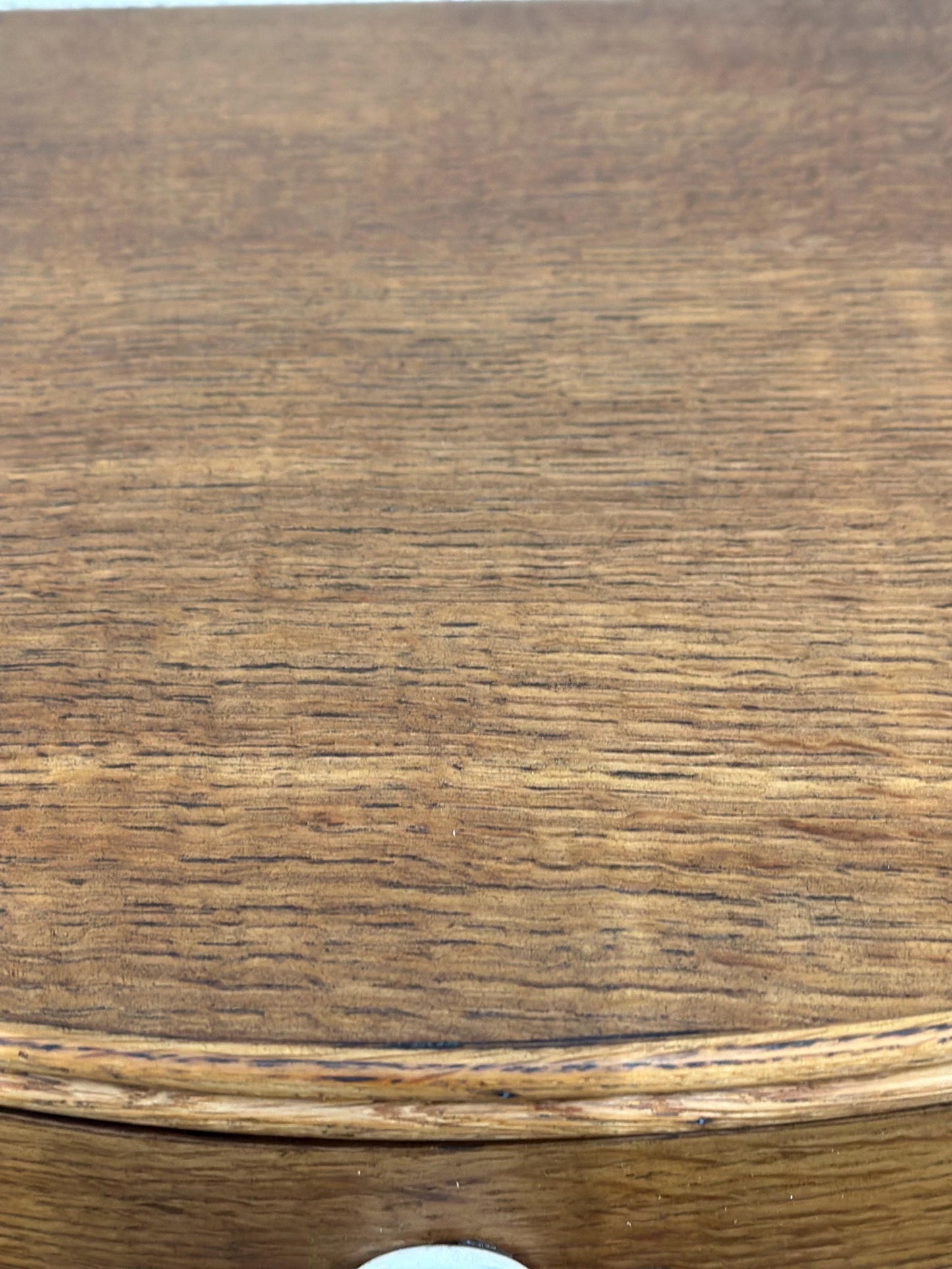 1940s Oak Wall-Mounted Demi-Lune Console with Drawer