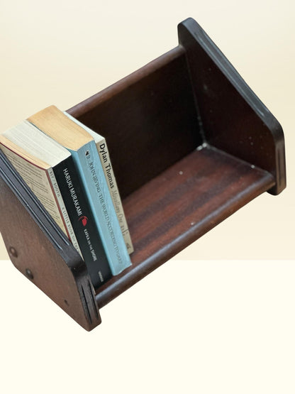 Vintage Antique Wooden Magazine Rack / Book Trough (1930–40s)
