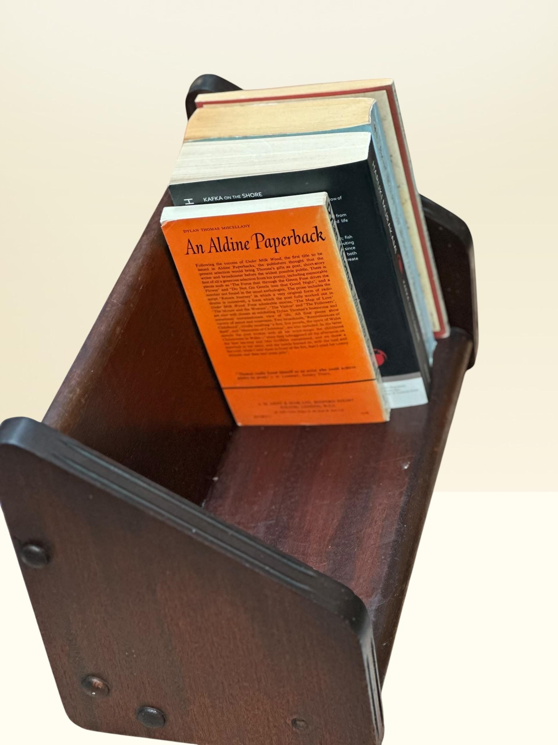 Vintage Antique Wooden Magazine Rack / Book Trough (1930–40s)