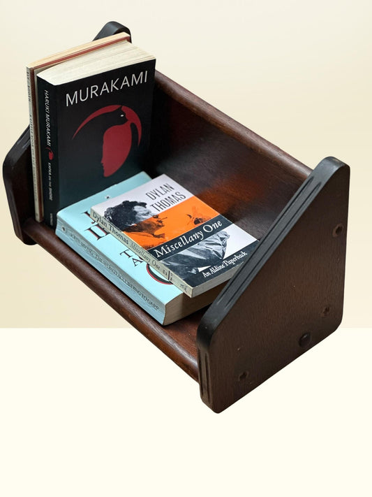 Vintage Antique Wooden Magazine Rack / Book Trough (1930–40s)