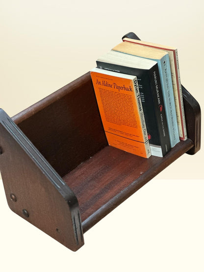 Vintage Antique Wooden Magazine Rack / Book Trough (1930–40s)