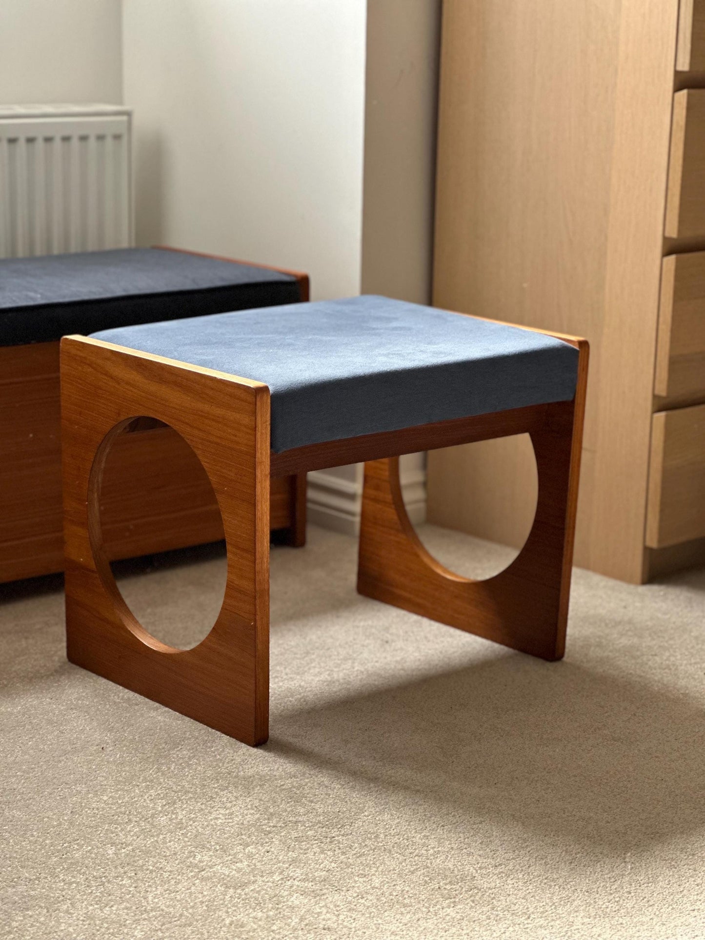 Uniflex F-Range Complete Suite — Dressing Table, Blanket Chest & Stool, British, 1960s
