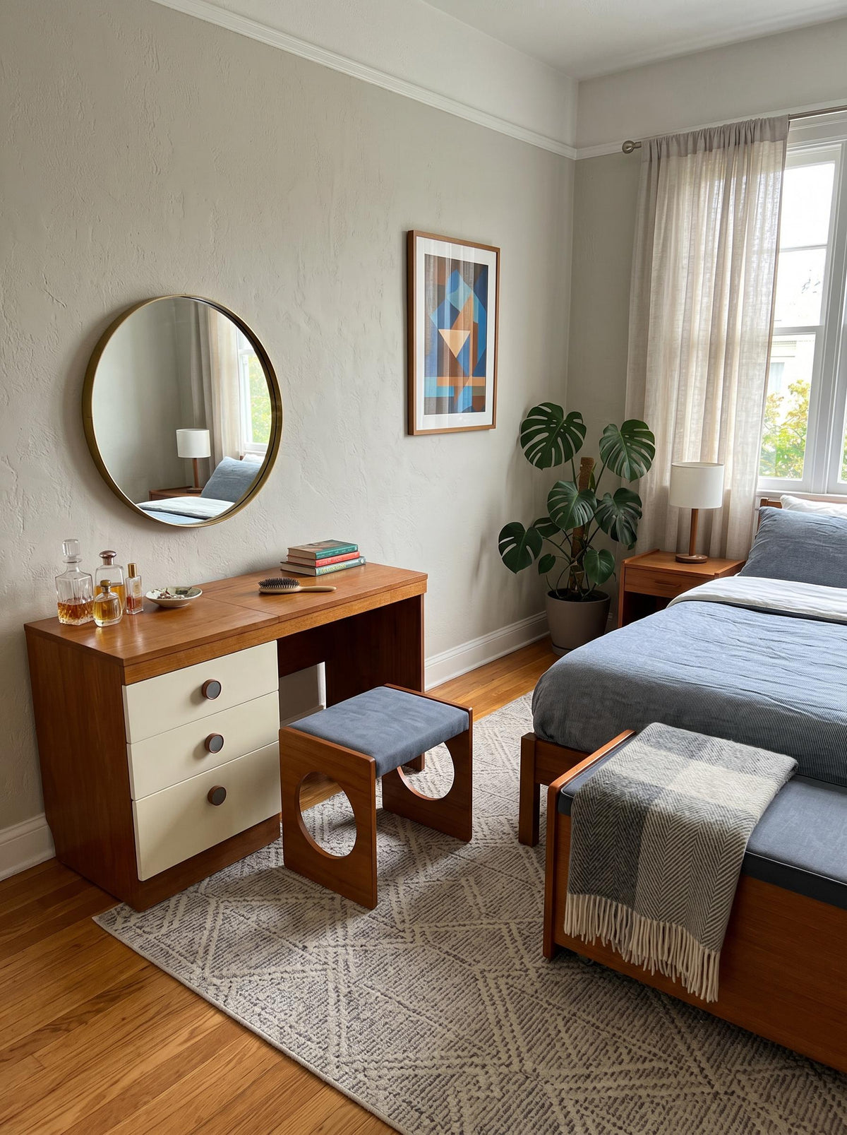 Mid Century Uniflex “F Range” Teak Dressing Table, c.1960s