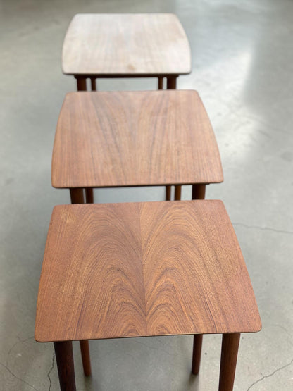 Midcentury G Plan Quadrille Nest of Tables Teak Scandinavian Style