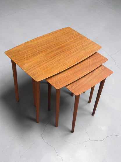 Midcentury G Plan Quadrille Nest of Tables Teak Scandinavian Style