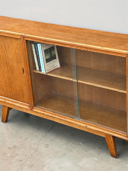 Meredew Slim Profile Mid-Century Oak Cabinet