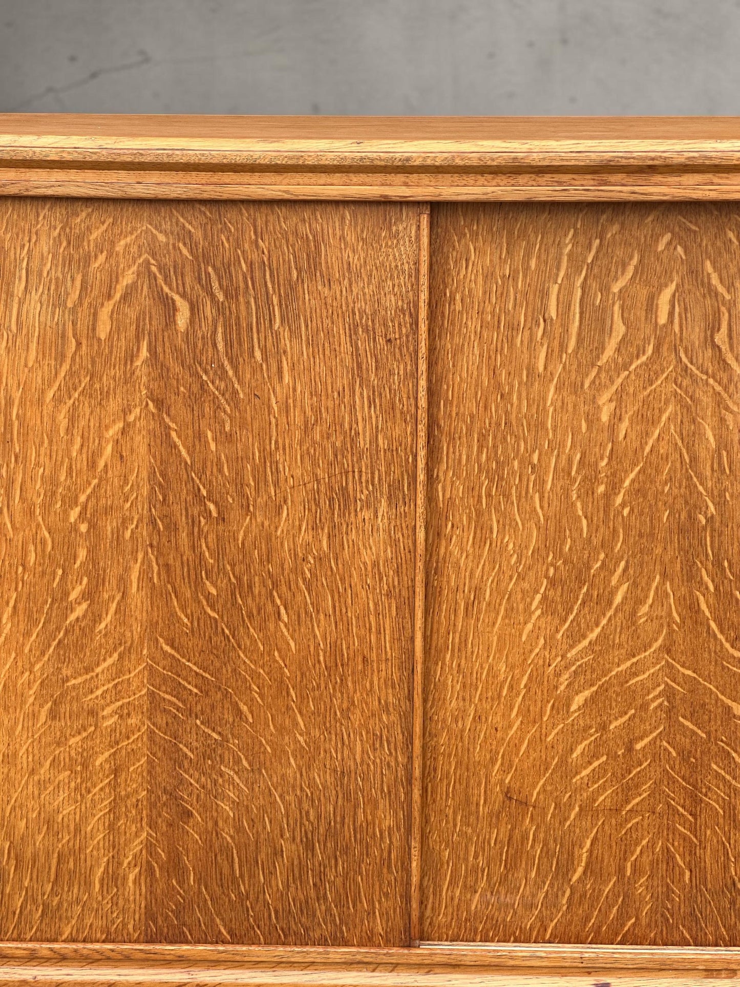Meredew Slim Profile Mid-Century Oak Cabinet
