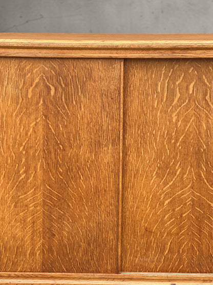 Meredew Slim Profile Mid-Century Oak Cabinet
