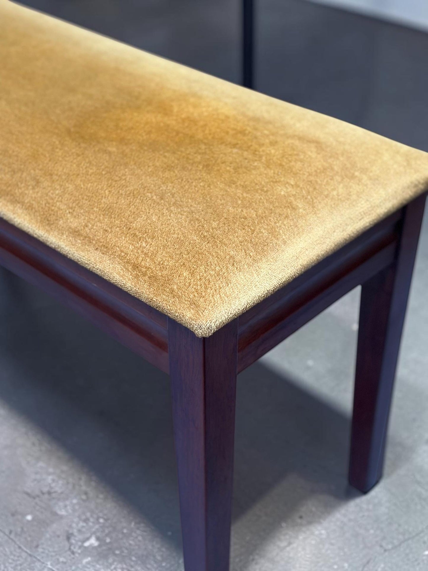 Wilson Peck Sheffield Mohair-Style Velour Piano Duet Stool / Storage Bench