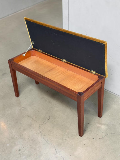Wilson Peck Sheffield Mohair-Style Velour Piano Duet Stool / Storage Bench