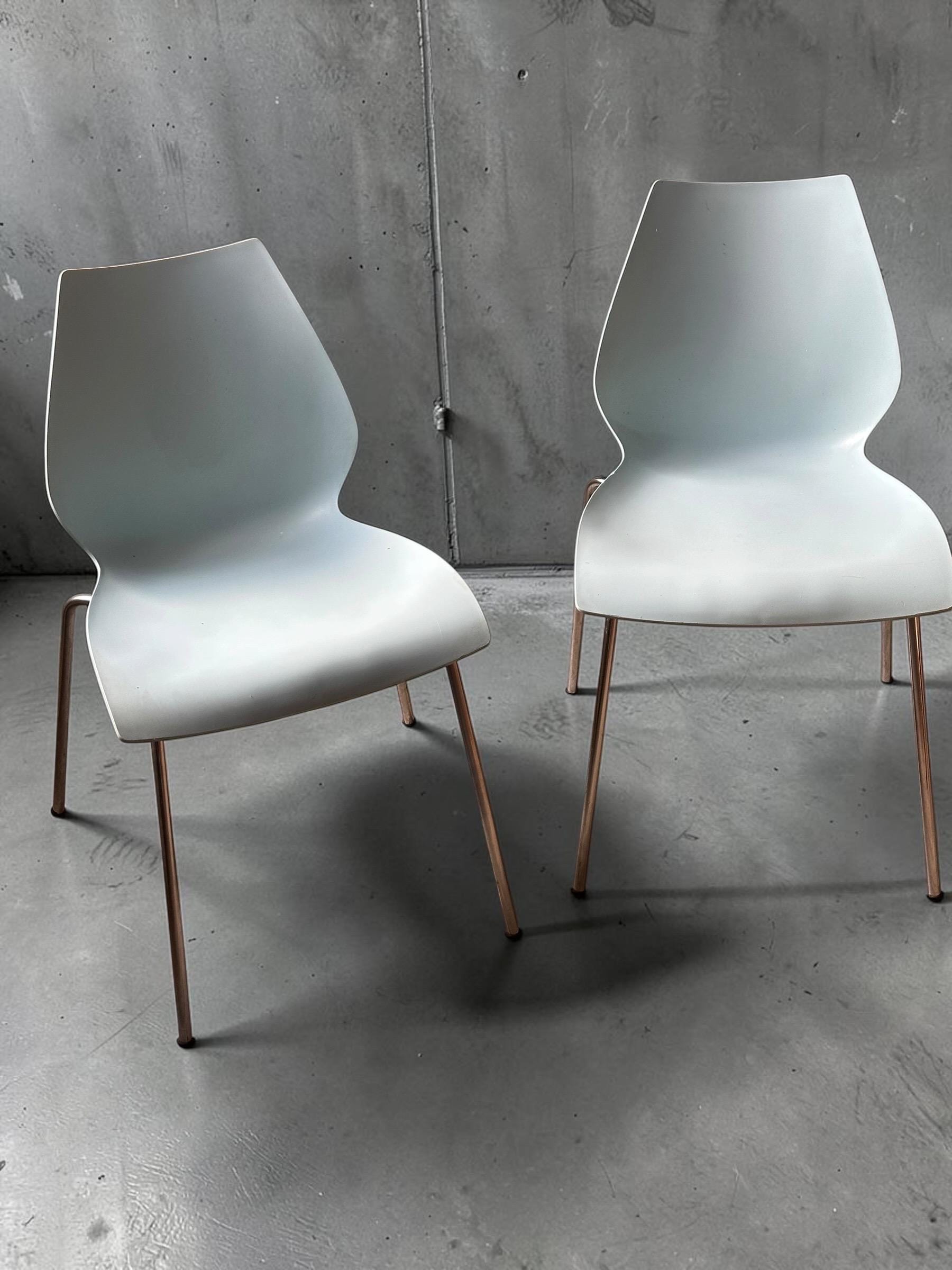 Set of Four Kartell Maui Dining Chairs by Vico Magistretti