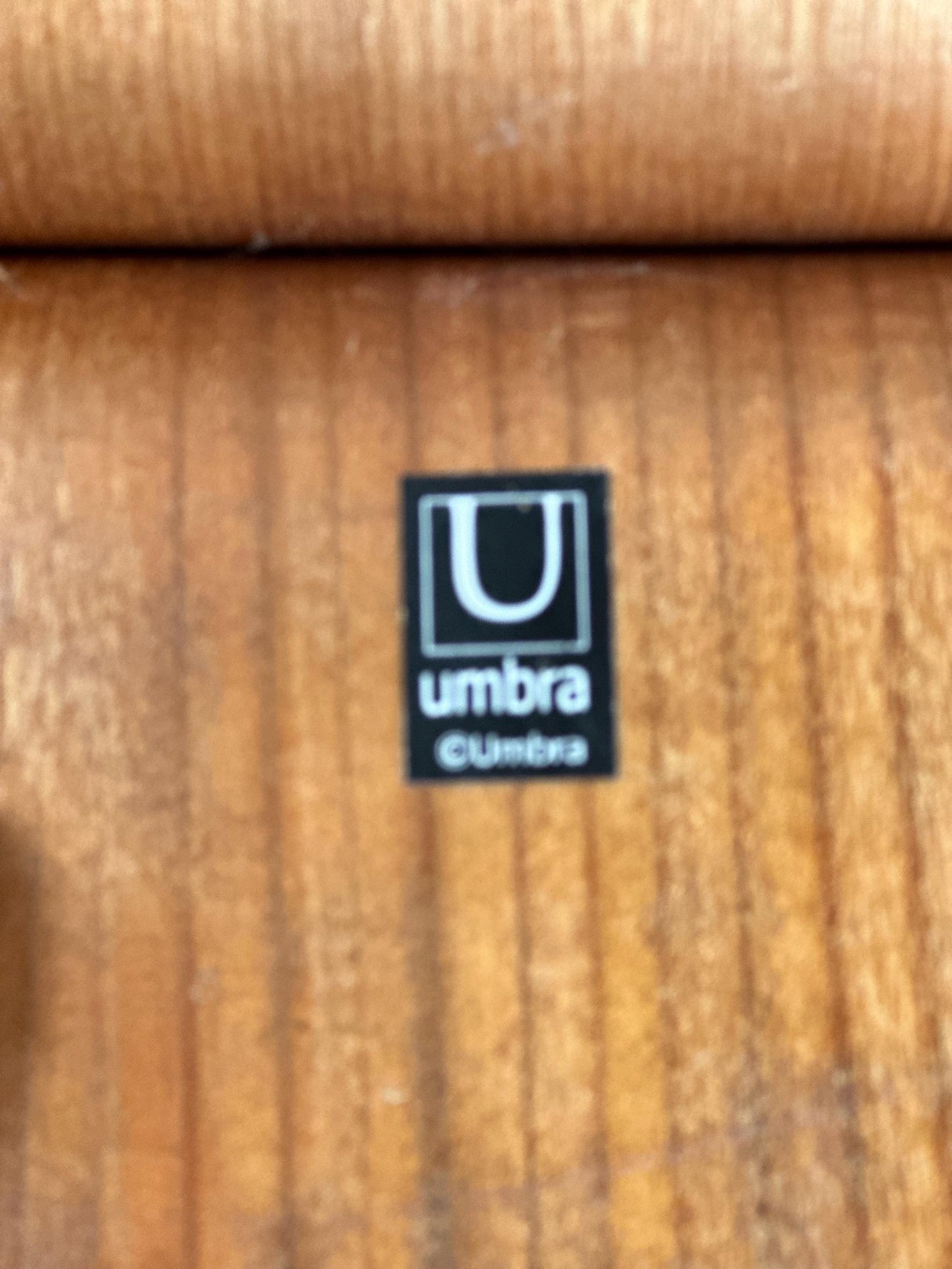 Vintage Umbra Bentwood Magazine Rack — Paul Rowan, 1980, Teak Veneer
