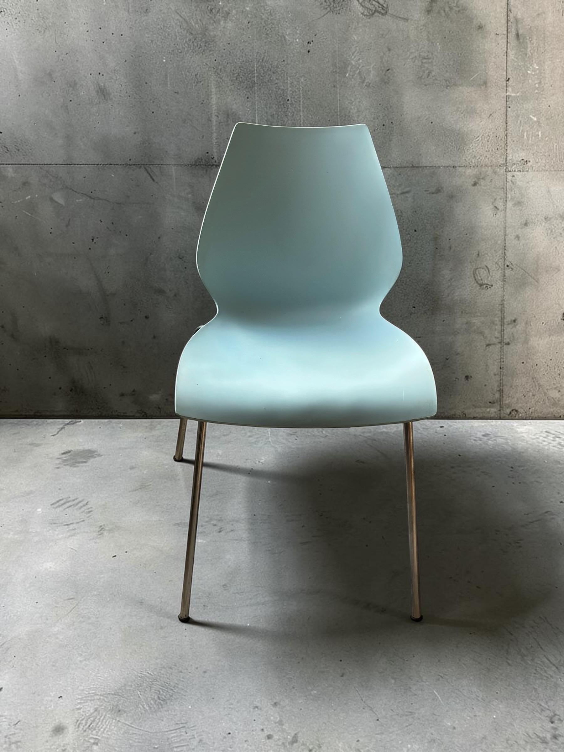 Set of Four Kartell Maui Dining Chairs by Vico Magistretti