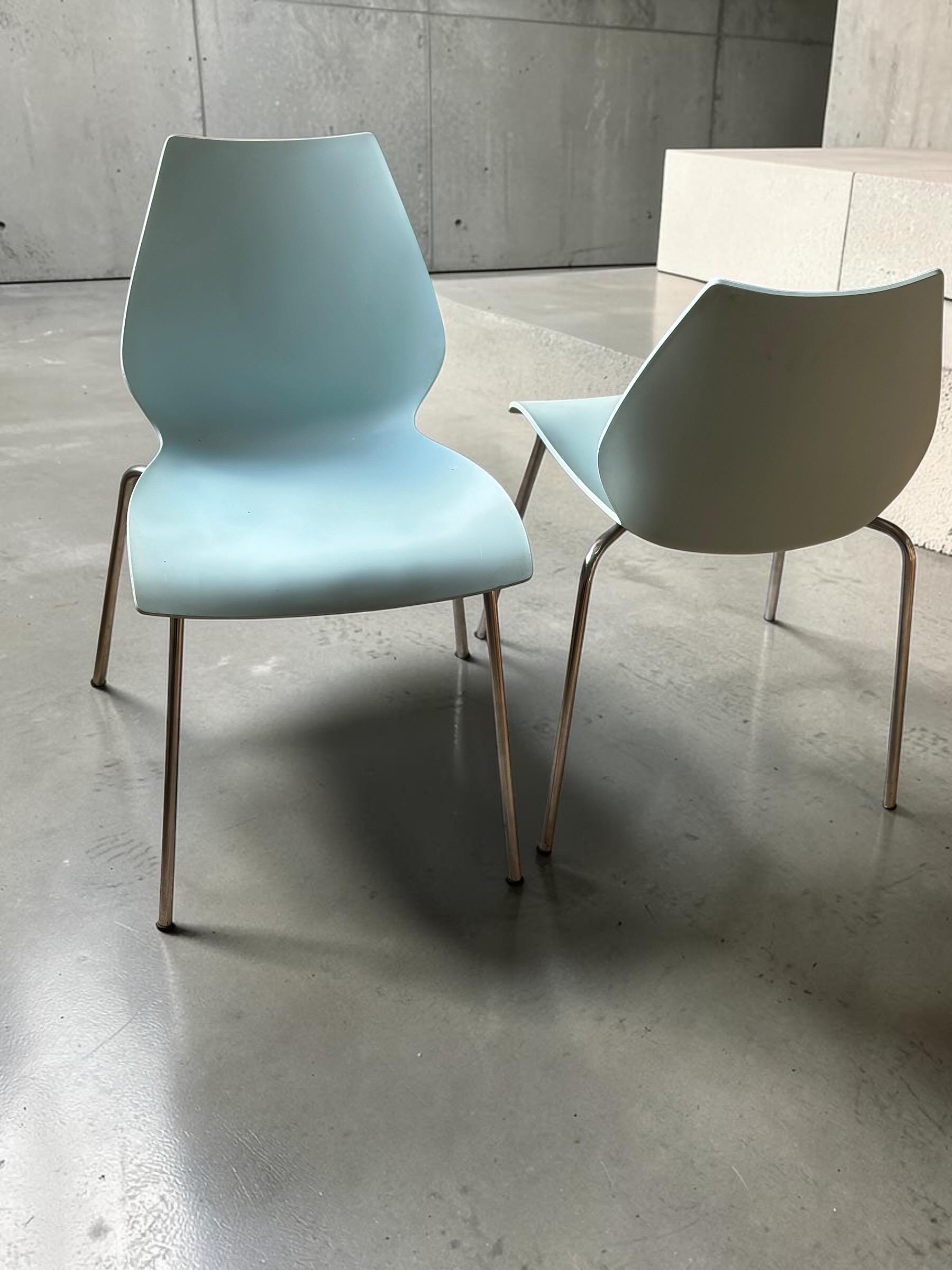 Set of Four Kartell Maui Dining Chairs by Vico Magistretti