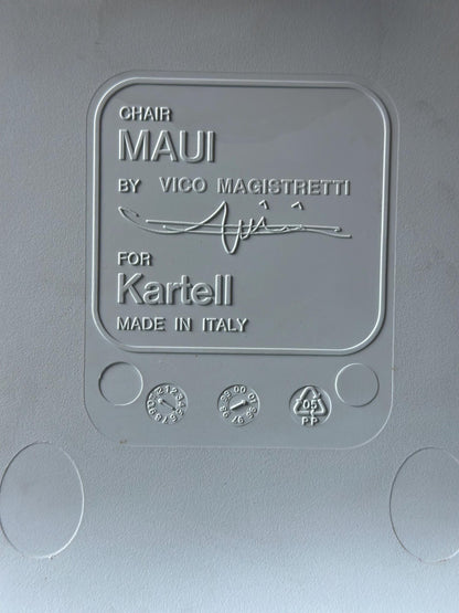 Set of Four Kartell Maui Dining Chairs by Vico Magistretti