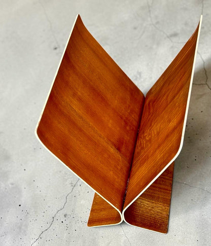 Vintage Umbra Bentwood Magazine Rack — Paul Rowan, 1980, Teak Veneer