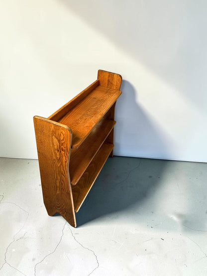 Mid-Century Oak Open Bookcase, Unattributed
