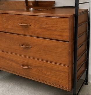 Genuine Ladderax, designed by Robert Heal for Staples 1964, Teak and Black Steel.