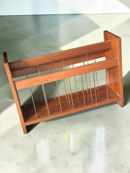 Handcrafted Teak Magazine Rack, 1960s — Night Class Piece