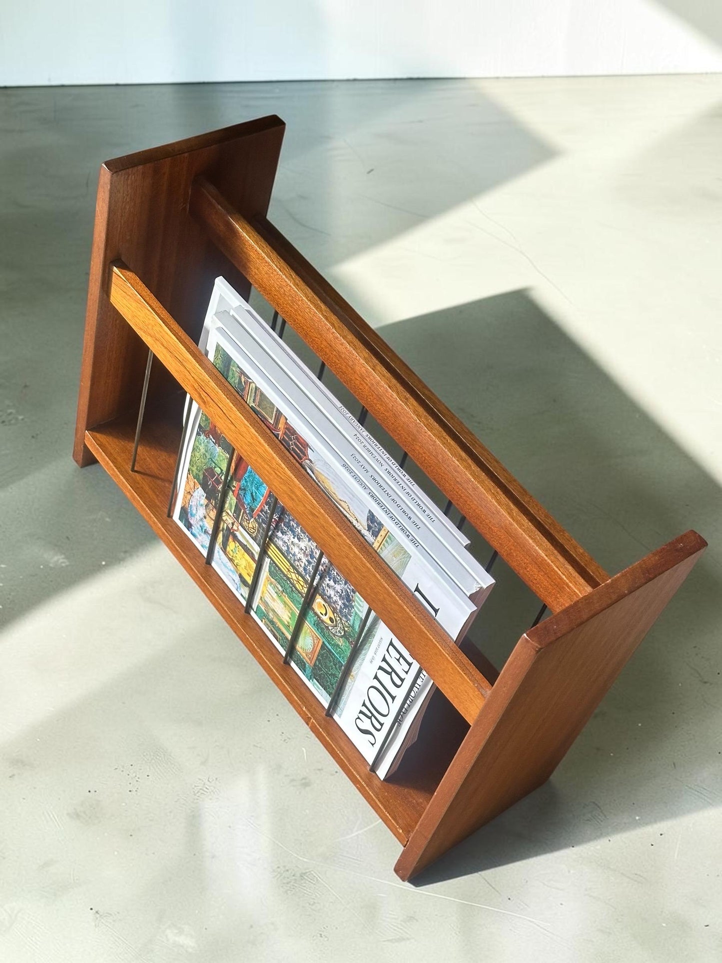 Handcrafted Teak Magazine Rack, 1960s — Night Class Piece