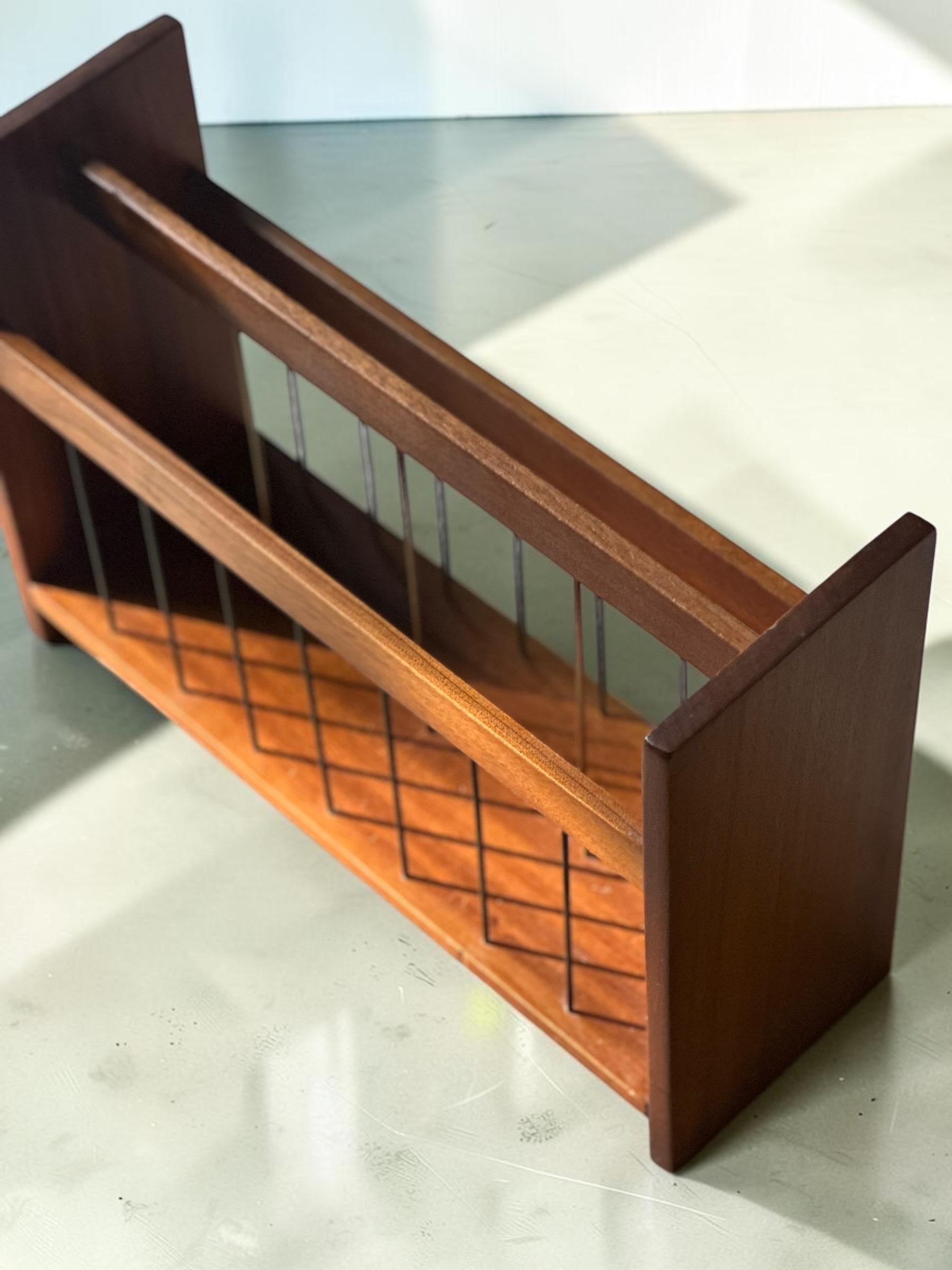 Handcrafted Teak Magazine Rack, 1960s — Night Class Piece