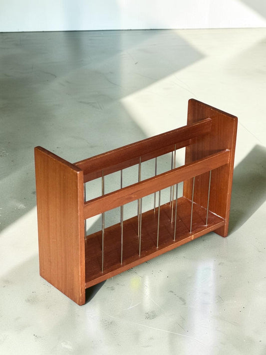Handcrafted Teak Magazine Rack, 1960s — Night Class Piece