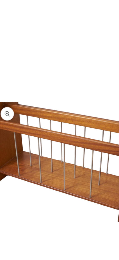 Teak Magazine Rack, Vintage Mid Century Canterbury, Rod Divider Design, Scotland Sourced