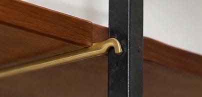 Genuine Ladderax, designed by Robert Heal for Staples 1964, Teak and Black Steel.