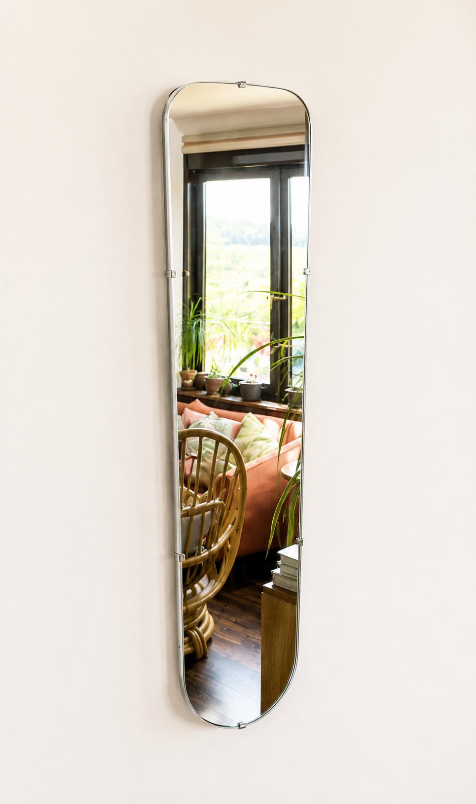 Vintage Modernist Plywood Wall Mirror | c.1960s–70s