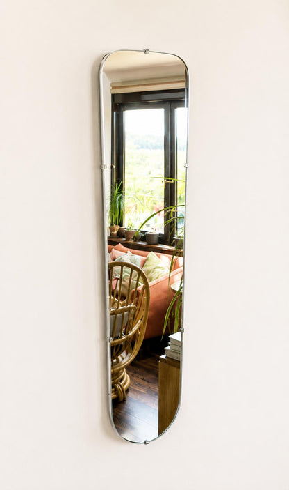 Vintage Modernist Plywood Wall Mirror | c.1960s–70s