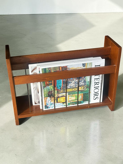 Handcrafted Teak Magazine Rack, 1960s — Night Class Piece
