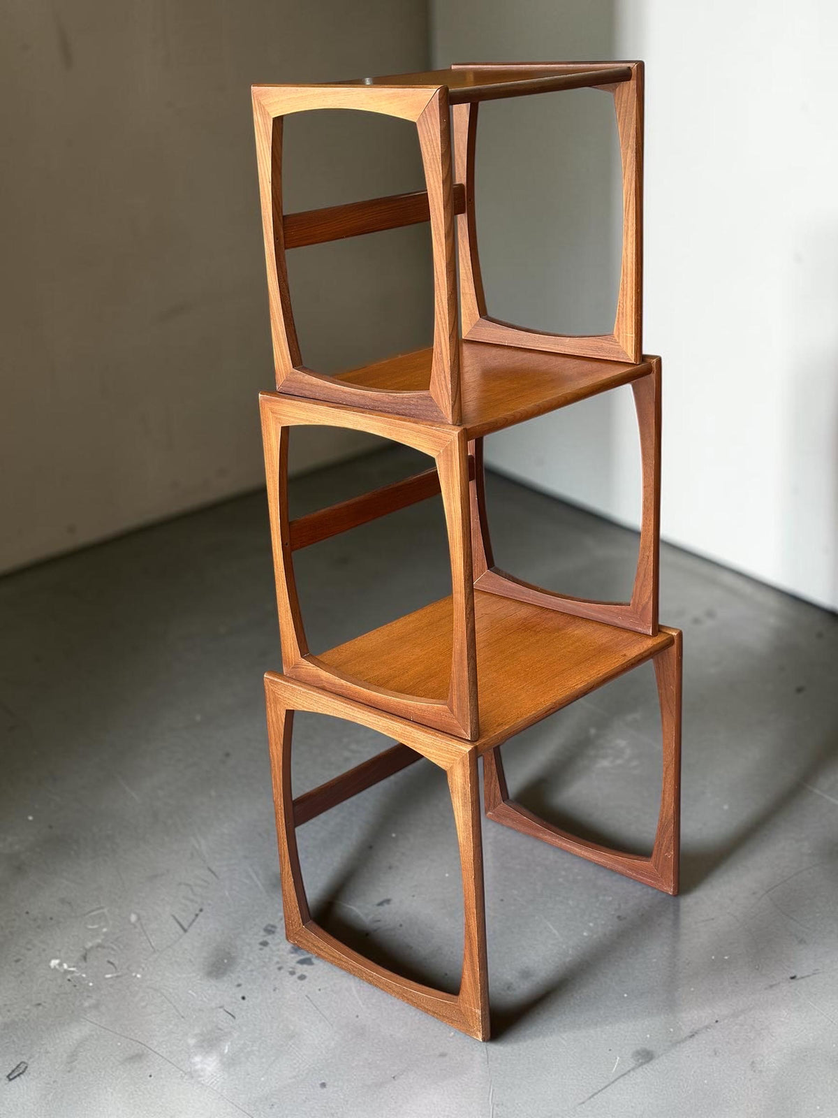 G Plan Quadrille Teak Nesting Tables, 1960s Victor Wilkins Design