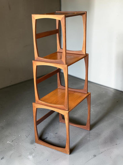 G Plan Quadrille Teak Nesting Tables, 1960s Victor Wilkins Design